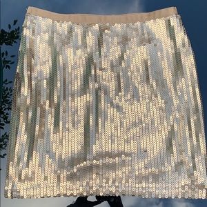 BEDO Gold Sequin Mini Skirt
